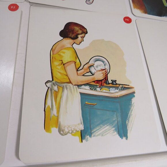 Peabody 60s People at home (6) cards Vintage Artwork - Picture 9 of 11